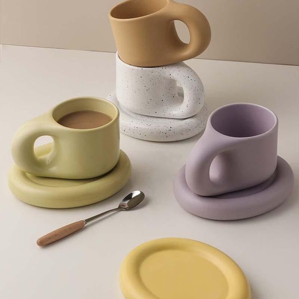 

mugs creative irregular art mug simple ceramic coffee cup