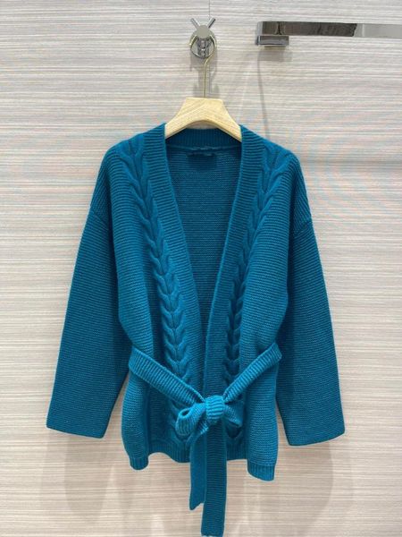 

women's jackets 2021 women fashion high-quality long-sleeved v-neck lace-up cashmere cardigan jacket 0929, Black;brown