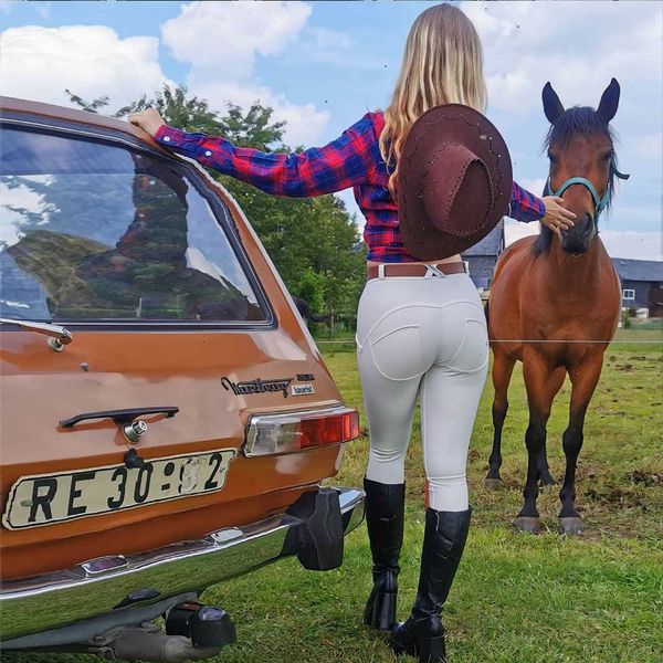 

women's jeans women fashion leather elastic horse racing skinny trousers womens riding camping running climbing pant thick warm fb, Blue