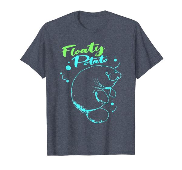 

floaty potato t shirt save the manatee pun, White;black