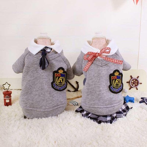 

school style pet dog clothes cute cat dress pug teddy outfit kitten apparel
