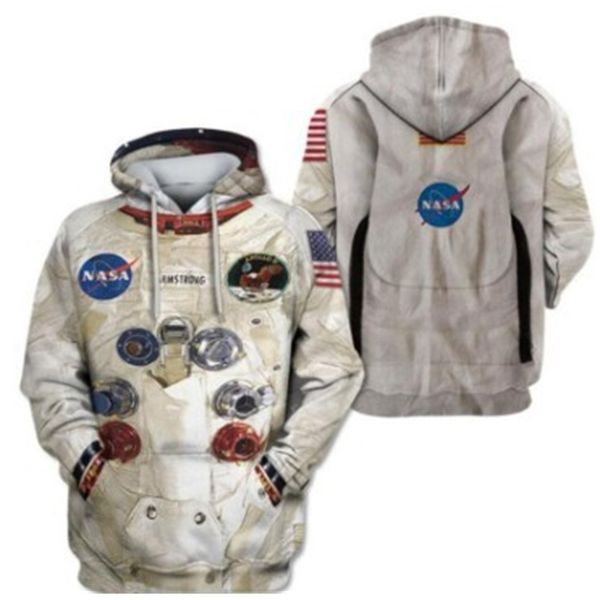 

astronaut 3d sweater hoodie digital printed jacket men's sweater, Black