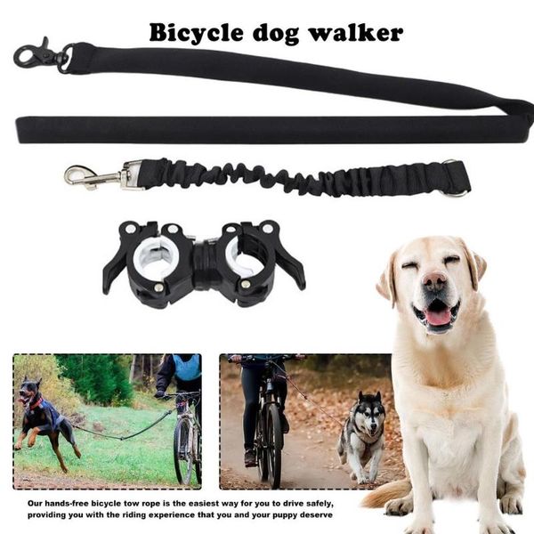 

dog collars & leashes bicycle leash retractable hand cycling walking pets