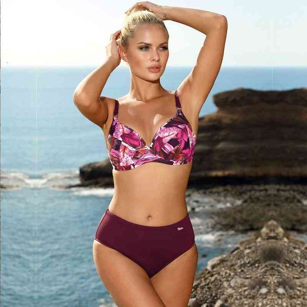 

women's swimwear plus size bikini mujer women swimsuit bathing suit brazilian beachwear biquini print push up set party rit7, White;black