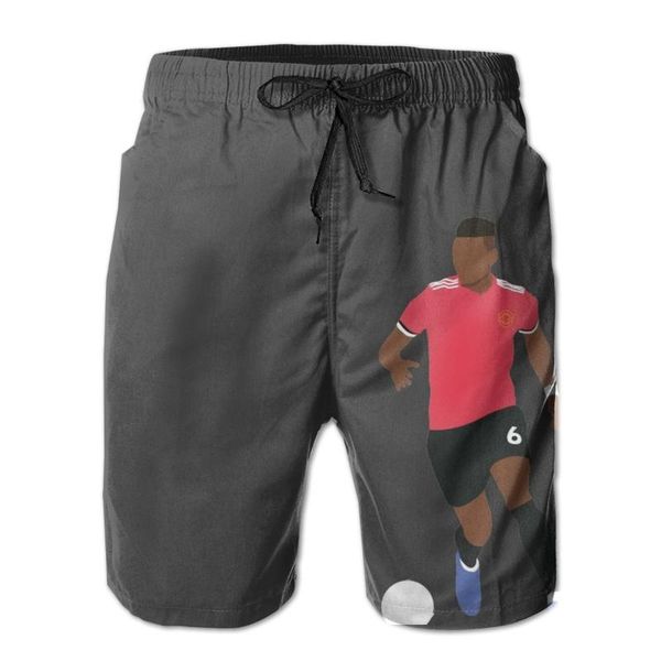 

men's shorts men pants pogba man united surfing beach board swim trunks sport quick dry mesh casual for adult, White;black