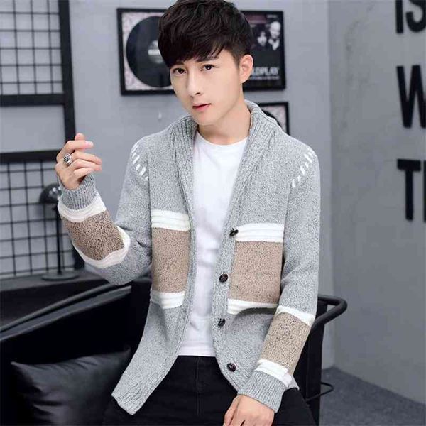 

men's hoodies & sweatshirts sweater autumn knitwear cardigan coat korean slim fit a4v6, Black