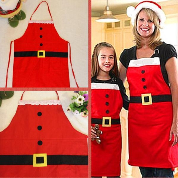 

cute cotton christmas santa claus apron navidad natal patterns funny women kids child chef cooking kitchen dinner aprons1
