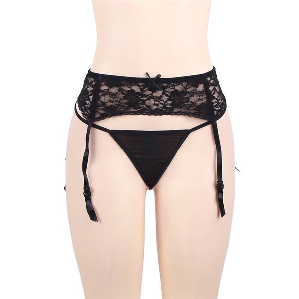 

pe1085 selling xl-6xl plus size lingerie garter lace garter belt open ba garter panties, Black;white