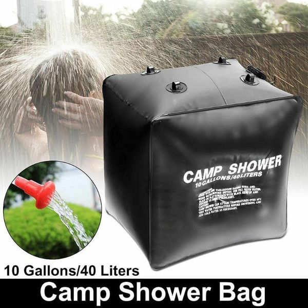 

solar heated shower bag40l outdoor portable bathing bag traveling camping hiking climbing body pet cleaning water bags