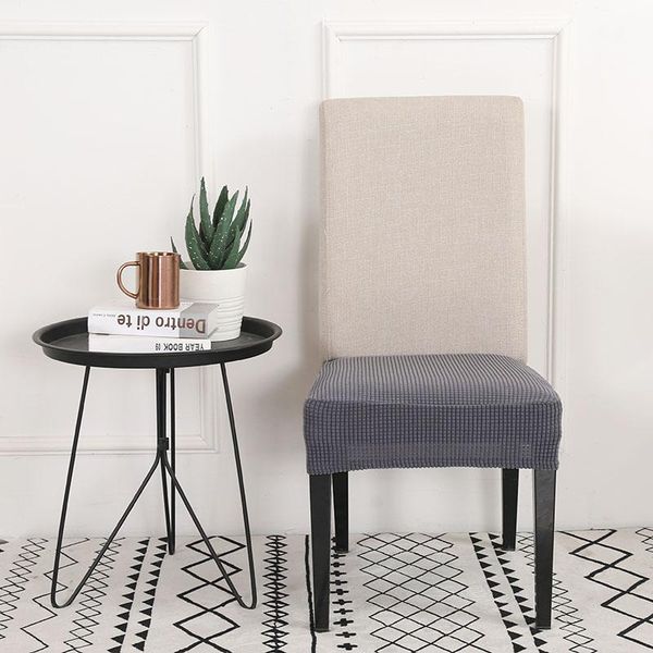

chair covers 1pc solid cover elastic stretch half-wraped dining room seat case removable washable cushions for household use