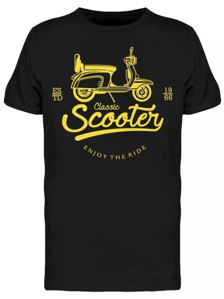 

classic scooter: enjoy the ride tee men's -image by shutterstock, White;black