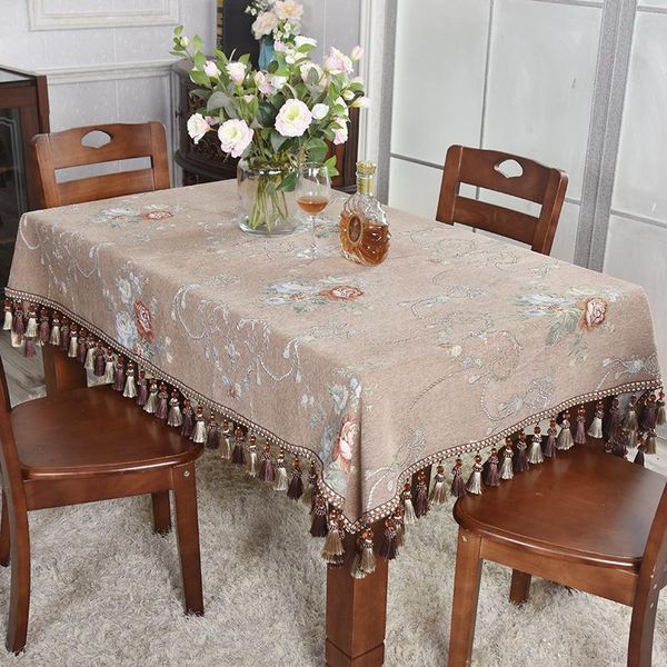 

table cloth thicken mat chenille square high-end western tablecloth rectangular european-style decoration luxury coffee