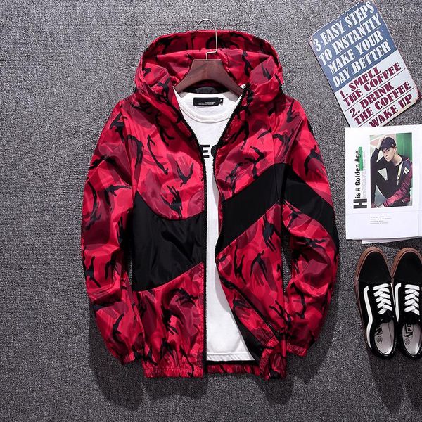 

men's jackets young men students couple women spring autumn casual print jacket outwear plus size hooded coat, Black;brown