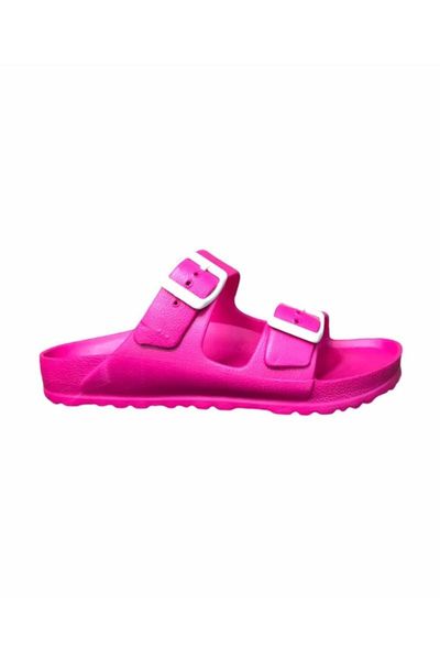 

slippers women's pink dual band with buckle ylmz0085, Black