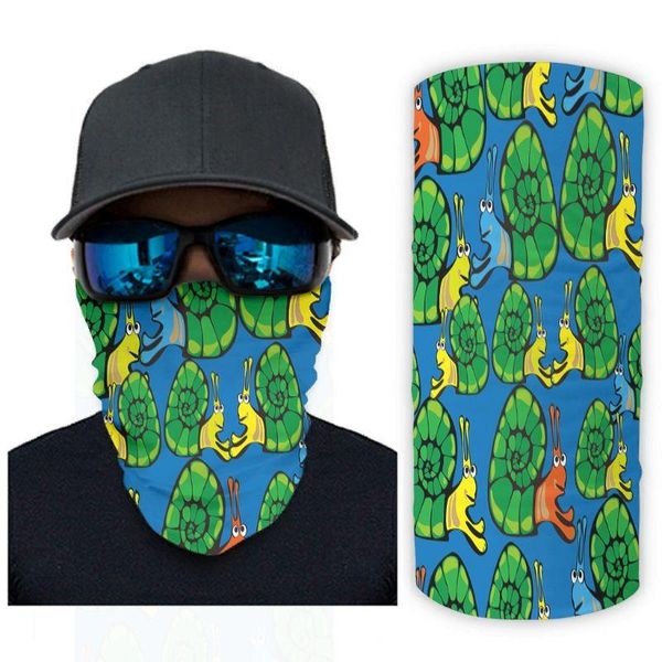 

green snail 12 in 1 multi-functional headwear sunscreen breathable bandana for summer cycling hiking fishing women men caps & masks, Black