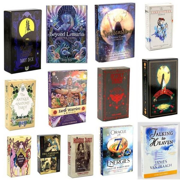 2021 Viele Stile Tarot-Spiel Witch Rider Smith Waite Shadowscapes Wild Tarot Deck Board-Karten mit bunter Box Englische Version 825