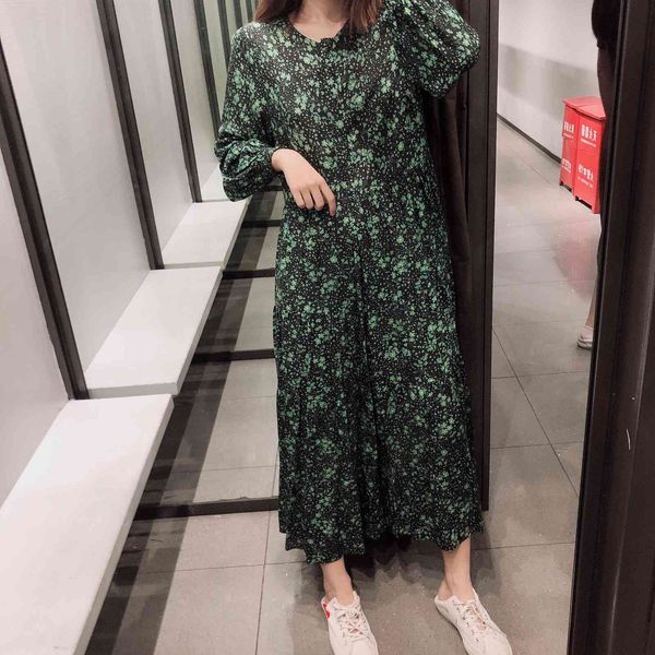 

women's print temperament loose long s y13-26664 oo7, Black;gray