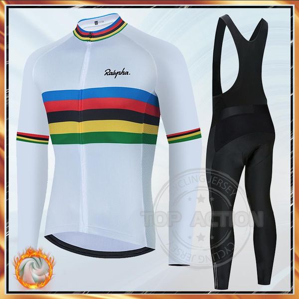 

racing sets 2021 winter long sleeve cycling jersey mtb bike wear clothing uniform thermal fleece bicycle suits maillot ropa ciclismo, Black;blue