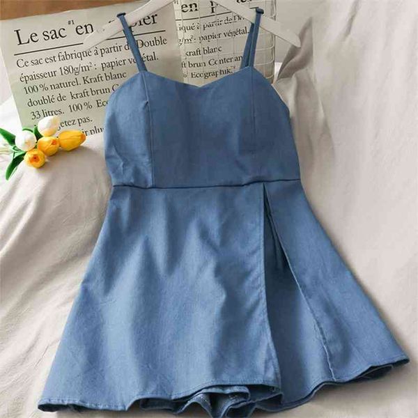 

women's playsuits summer korean was thin cyber celebrity spaghetti strap female students ml839 210506, Black;white