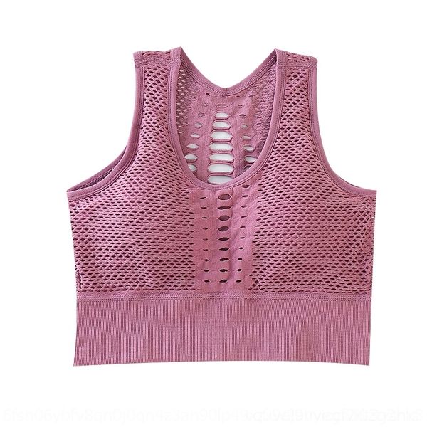 

gcv anti tremor women's fitness sports breathable hollow mesh vest type gathered women's underwearbra underwearunderwear anti trem, Red;black