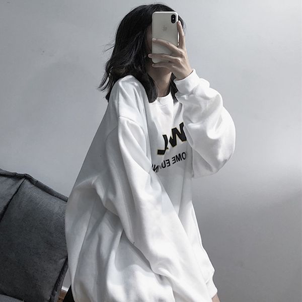 

super fire cec sweater women's spring and autumn korean version medium long hoodls thin coat ins net red student loose top, Black