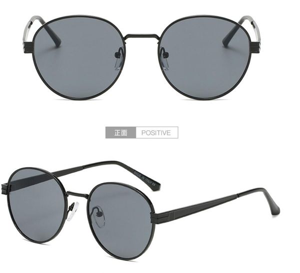 

summer women's fashion beach sunglasses metal frame retro sun glasses for women casual anti-glare glasse driving eyeglasse eyewear roun, White;black