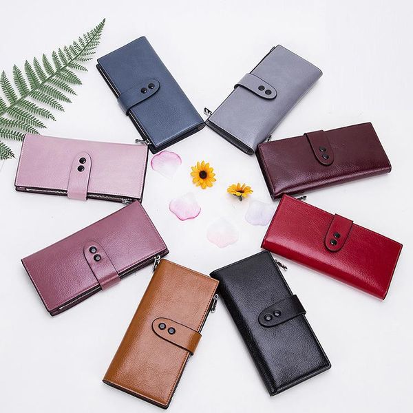 

wallets wallet female pu leather women's clutch leisure purse style women long coin card holders carteras red, Red;black