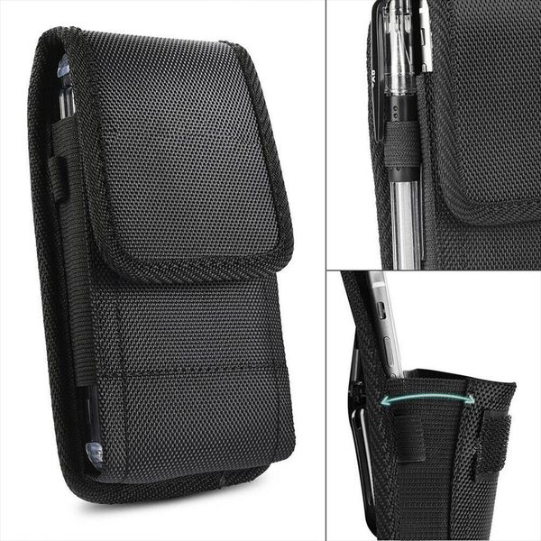 

men phone pouch classic black mens belt bag hanging storage clip case for iphone fanny pack