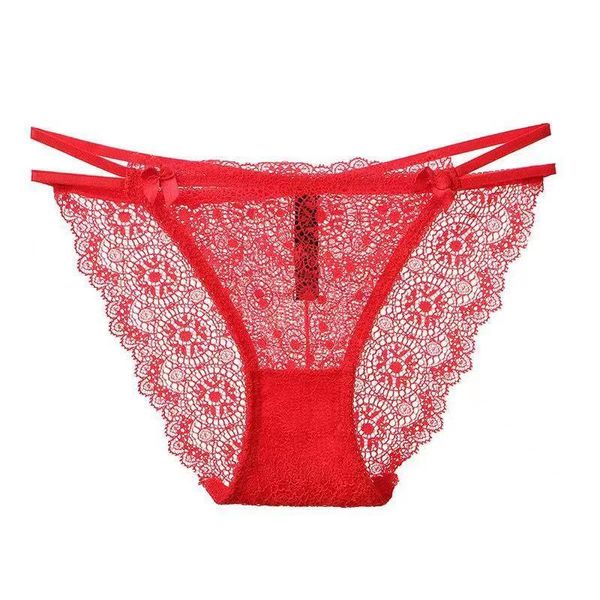 

women's panties low waist strap transparent briefs, fashionable and comfortable lace breathable sports solid color underwear, Black;pink