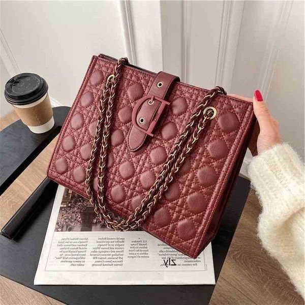 

new 2021 korean fashion rhombic letter tote bag temperament one shoulder messenger versatile luxury bags factory outlet hileng uqv9