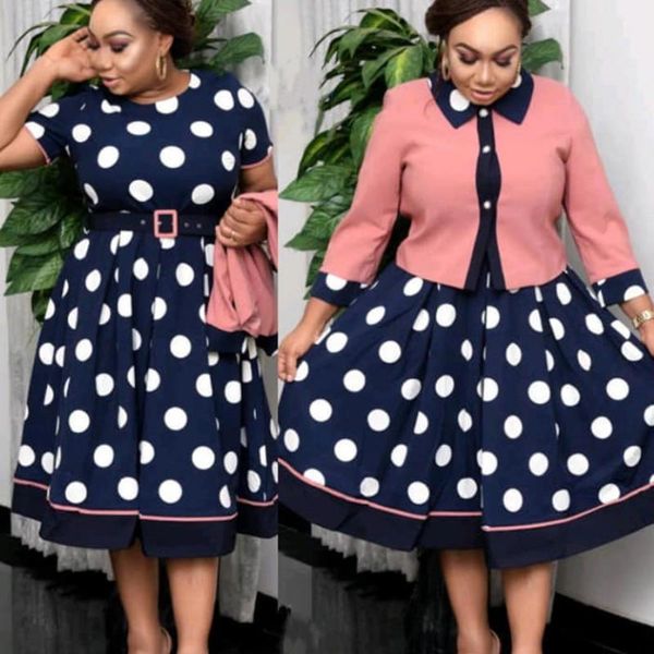 

ethnic clothing african women plus size dress autumn 2021 printing polyester two pieces sets and coat clothes, Red