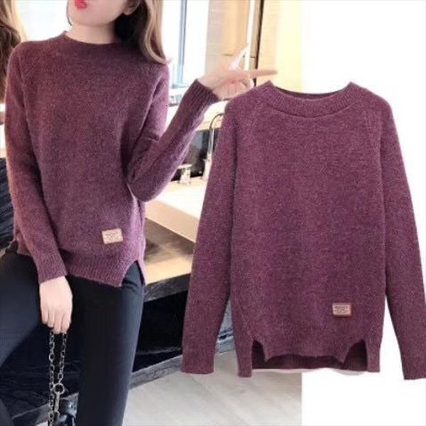 

autumn spring women fashion sweater o neck casual and pullover warm long sleeve knitted, White;black