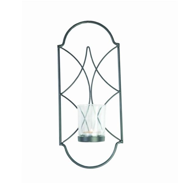 

2pcs iron art ornaments home decor candle holder fireplace yard pathway european style with glass wedding party wall mounted holders