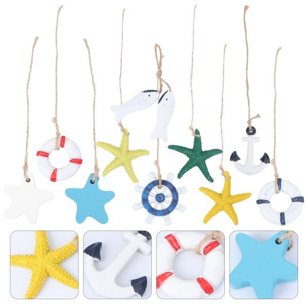 

chandeliers 10 pcs small resin ornament pendant mediterranean style for home office car decor supplies