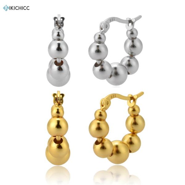 

other kikichicc 100% 925 sterling silver 18mm beads hoops 3mm-6mm circle pendiente luxury round piercing pendientejewelry, Golden;silver
