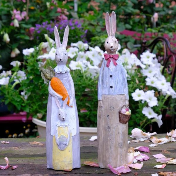 

decorative objects & figurines retro distressed imitation woodcarving resin ornaments home decoration gift crafts creative couple fai