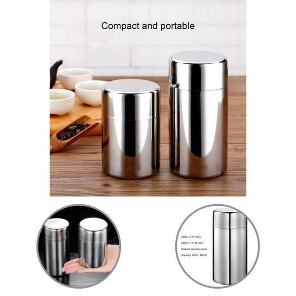 

storage bottles & jars long lasting cylindrical empty stainless steel tea leaves box for pantry