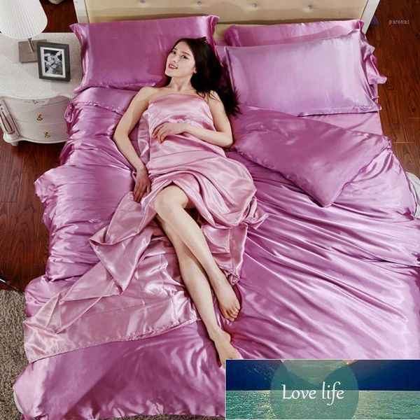 Set di biancheria da letto Ice Silk 2M Copripiumino per letto matrimoniale singolo in quattro pezzi Tessili per la casa Kit extra large1 Prezzo di fabbrica design esperto Qualità Ultimo stile Stato originale