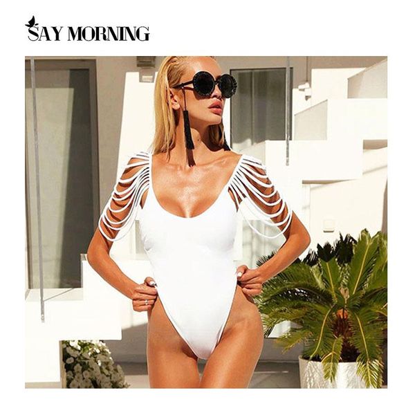 

2021 bikinis mujer tassels short sleeve printed camisole female backless beach wear swimming suit for women one-piece suits