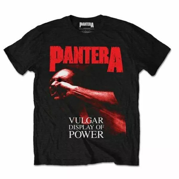 

pantera t shirt red vulgar display of power official black mens tee metal rock, White;black