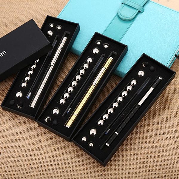 

multi-function creative magnet pen metal magnetic water-based for students gifts office stationery writing tool fountain pens
