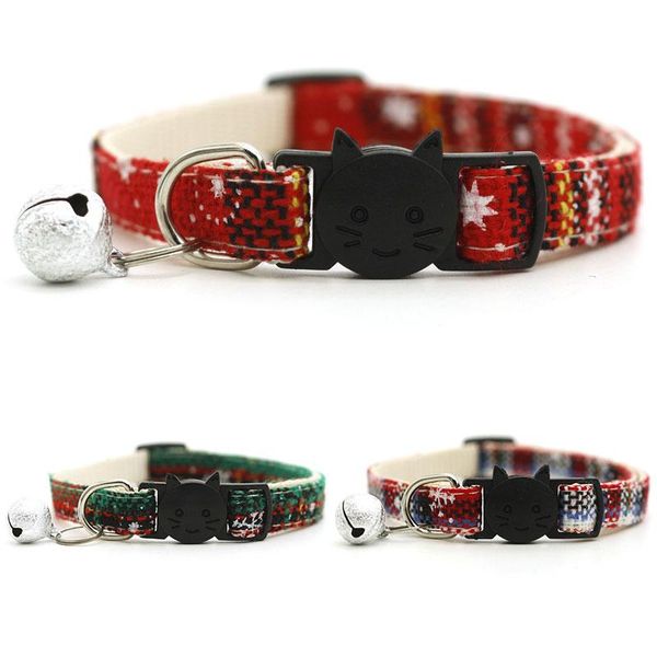 

dog collars & leashes 2021 pet collar neck ring with bell cat christmas strap adjustable supply