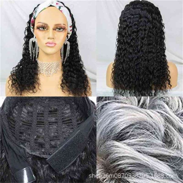

with wig high temperature filament long curly hair, Black;brown