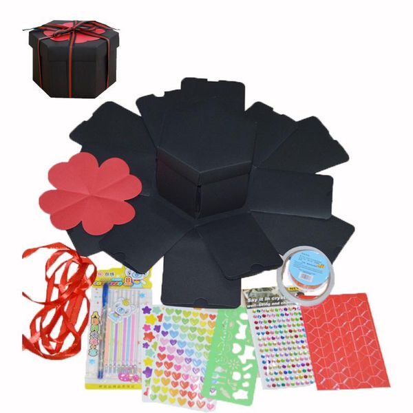 

gift wrap explosion box diy for holiday