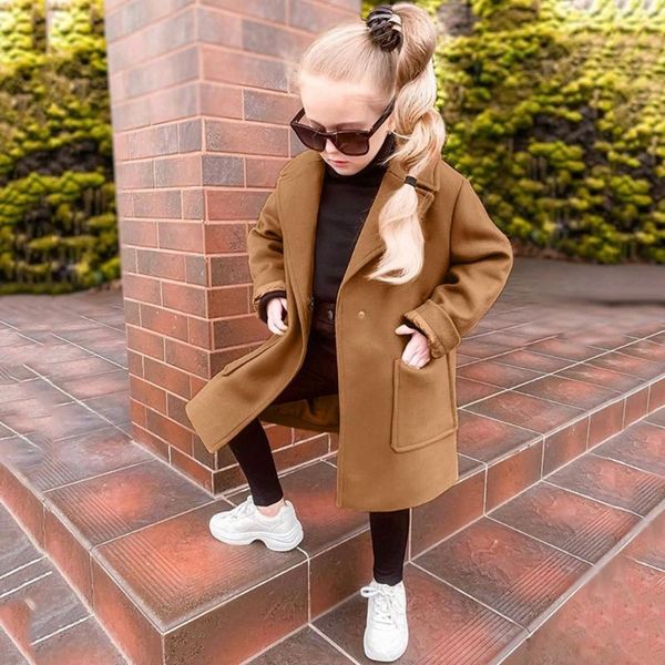 

coat peuter baby meisjes lange mouw winter effen winddicht jas warm uitloper houden kinderen casual jacket kids kle, Blue;gray