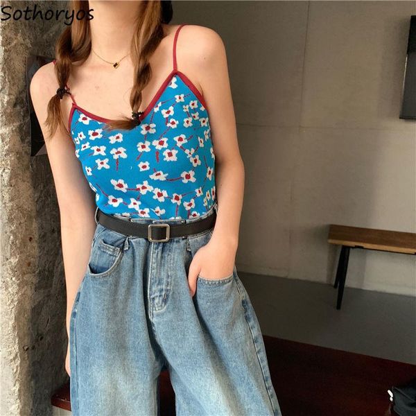 

camis women patchwork korean style summer woman casual chic vintage all-math ins backless spaghetti strap women's tanks &, White