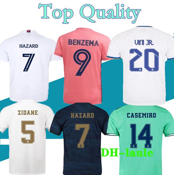 

s-2xl 2021 real madrid soccer jersey 21 2022 zidane benzema sergio ramos kroos hazard 19 20 football jerseys maillot, Black;yellow