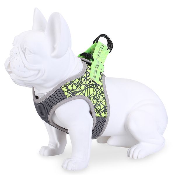 

reflective nylon dog collars harness for small dogs no pull collar pet supplies leash vest bulldogs