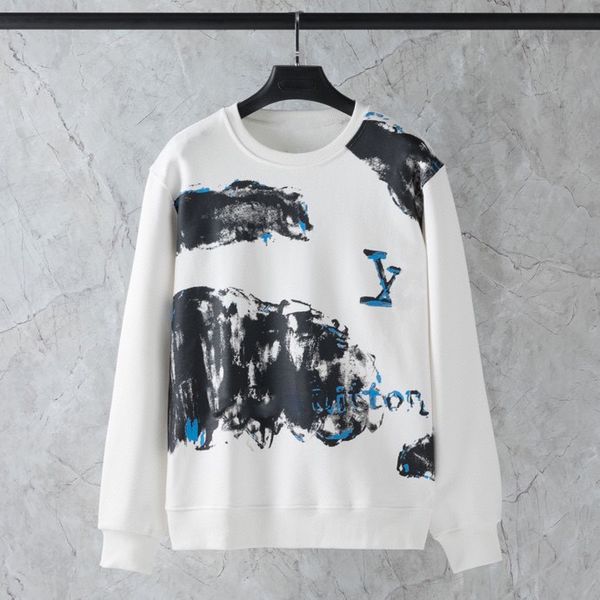 

men women couple sweatshirt autumn winter warm streetwear casual loose letter print pullover hoodies sweatshirts, Black