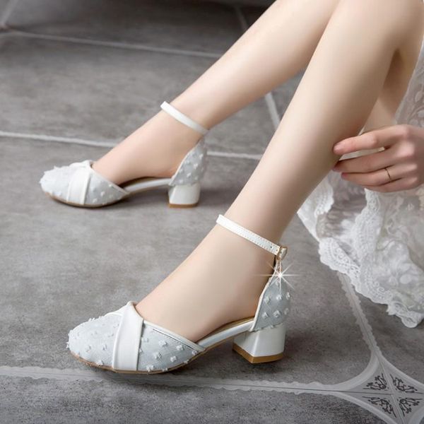 

sandalias de mujer verano 2021 women pumps round toe block heel casual girl ankle strap summer office wedding party shoes h72 sandals, Black